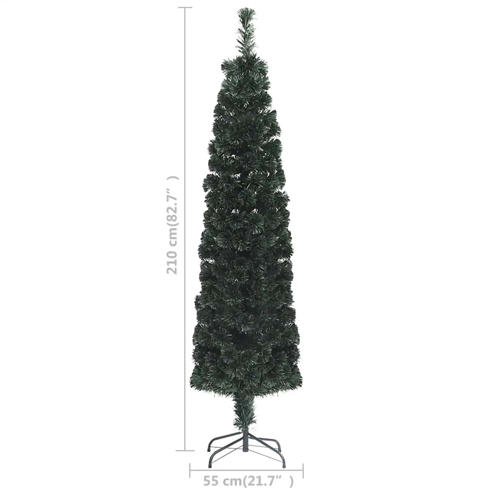 Christmas Tree Black and Green Fiber optic, Steel 7 ft tall