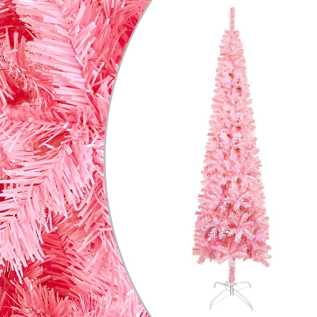 Slim Christmas Tree Pink 7 ft