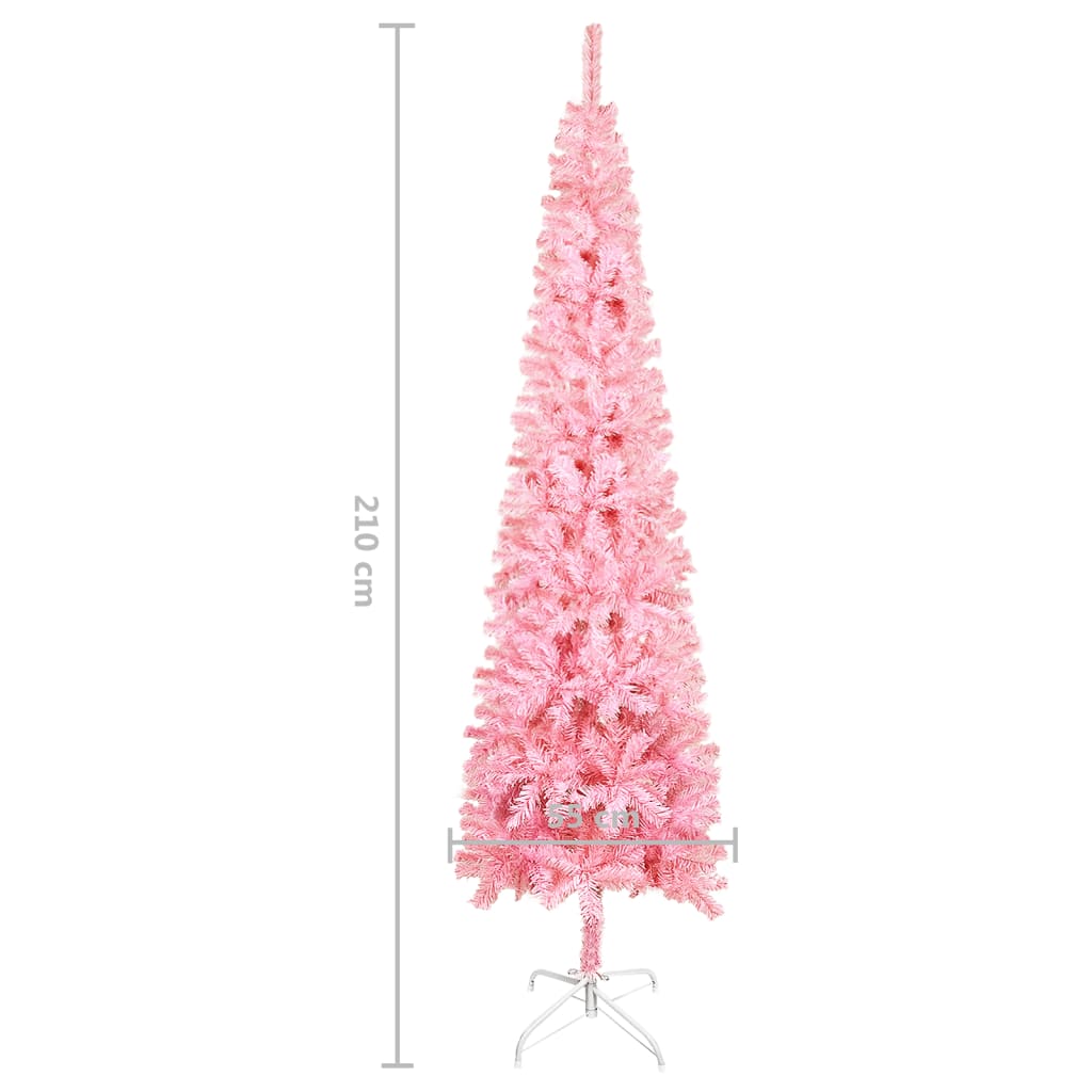 Slim Christmas Tree Pink 7 ft