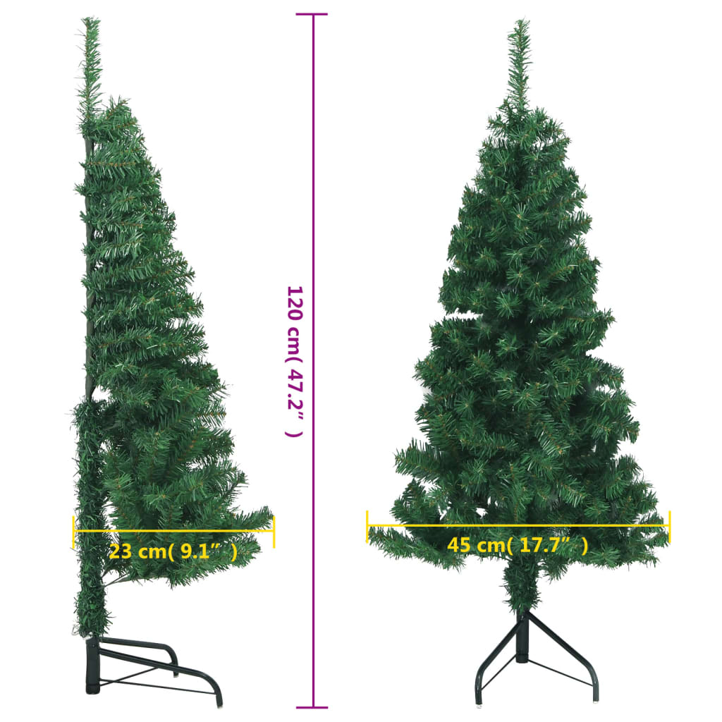 Corner Artificial Christmas Tree Green 4 ft PVC