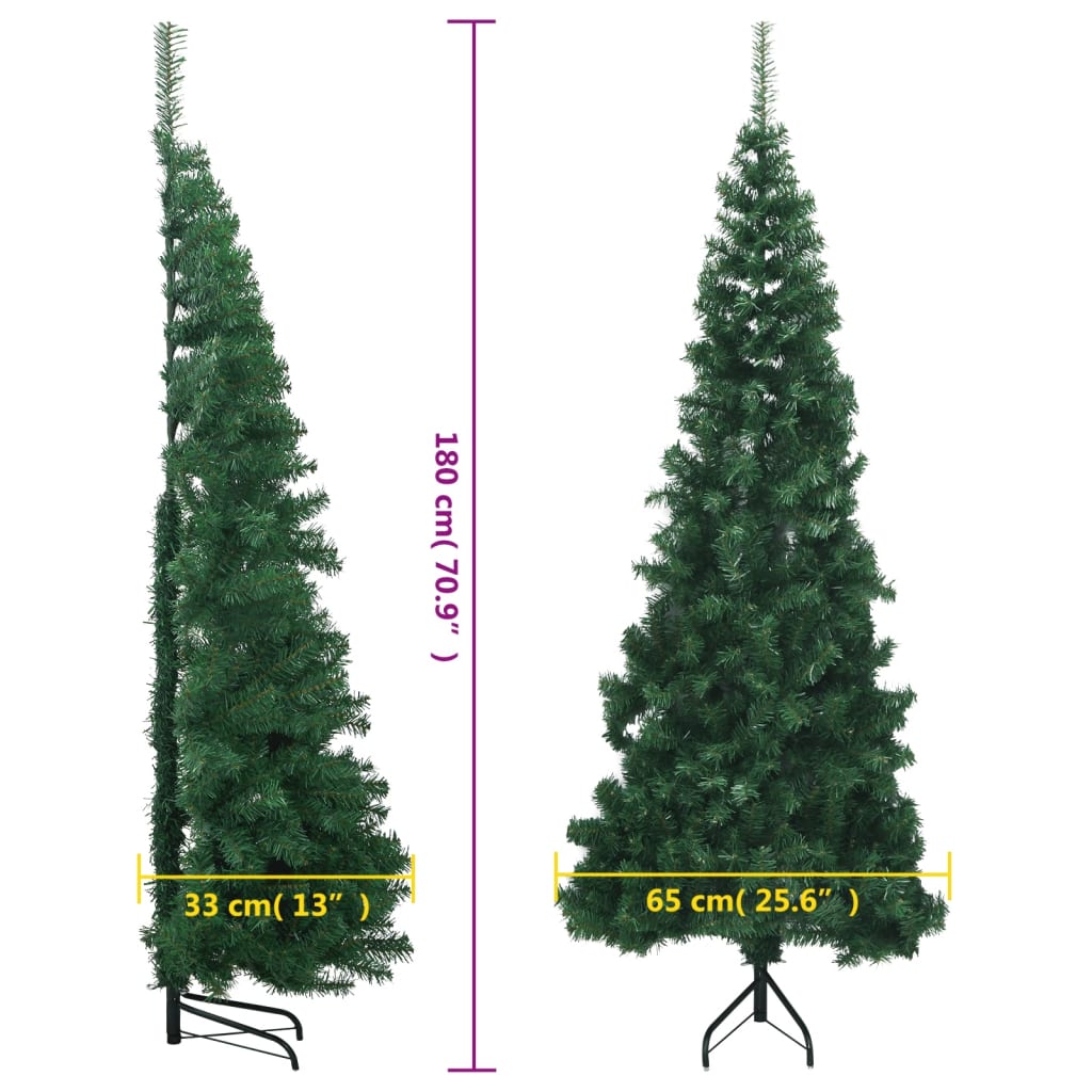 Artificial Christmas Tree Green PVC and steel 70.9 in