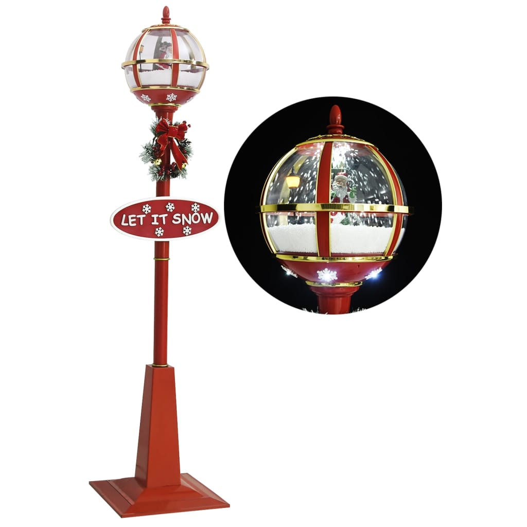 Christmas Street Lamp Red ABS, PVC Large Christmas Street Lamp