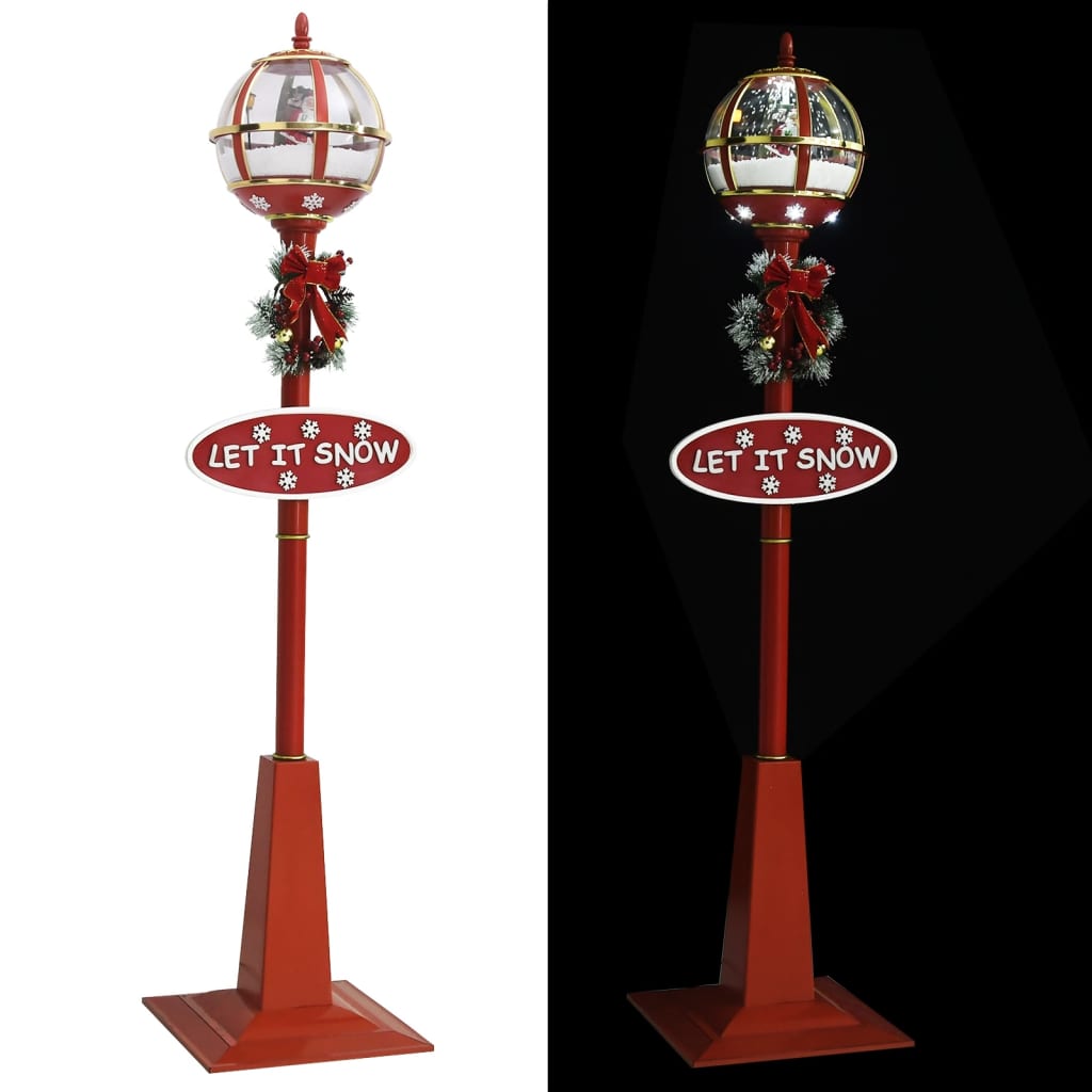 Christmas Street Lamp Red ABS, PVC Large Christmas Street Lamp