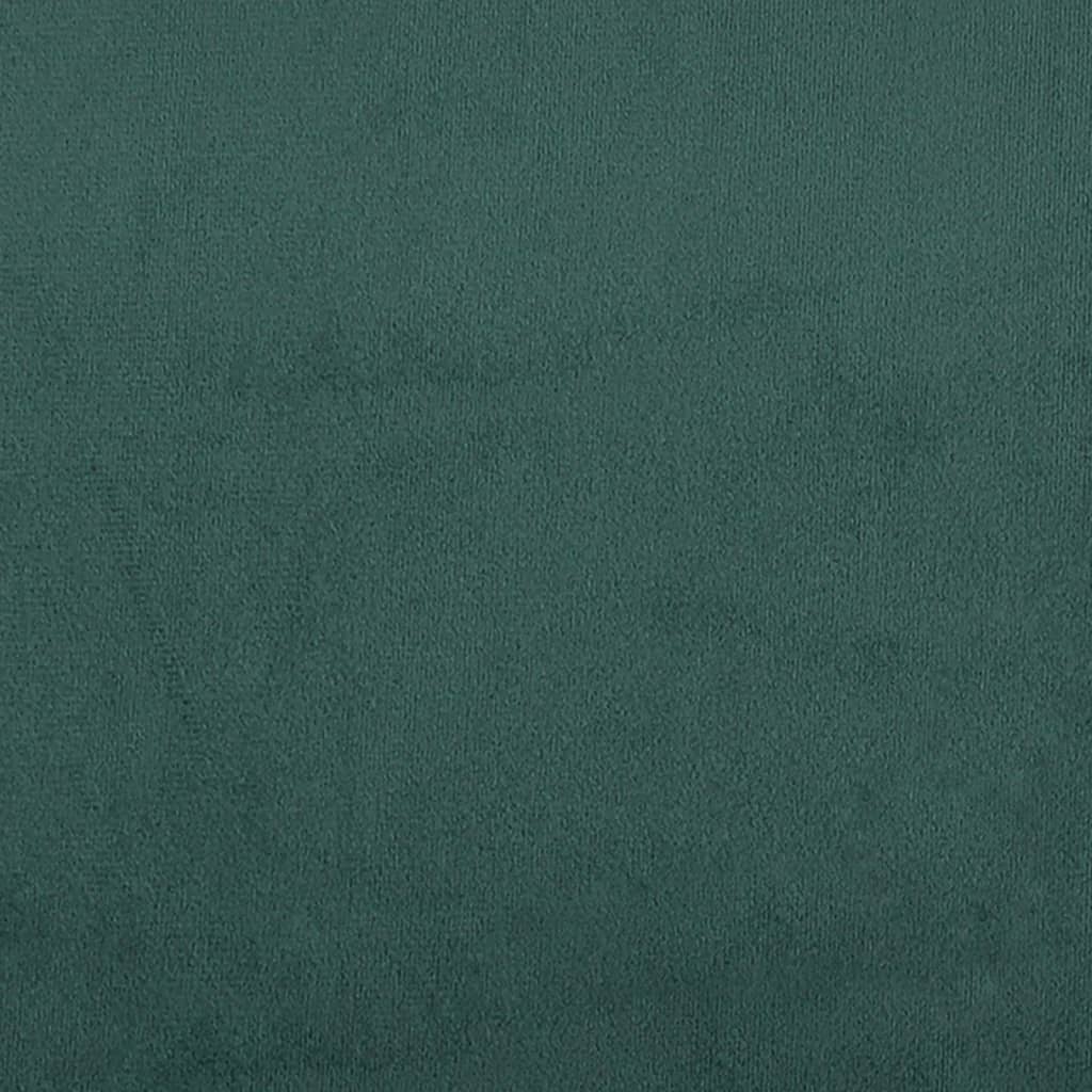 Stool Dark Green Velvet (100% polyester), Rubber Wood Compact