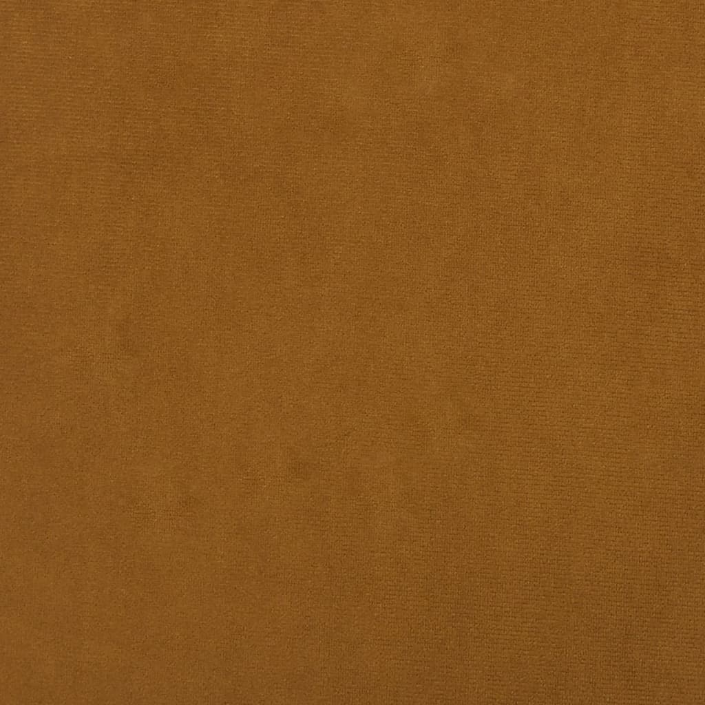 Stool Brown Velvet (100% polyester), rubber wood Compact Footrest