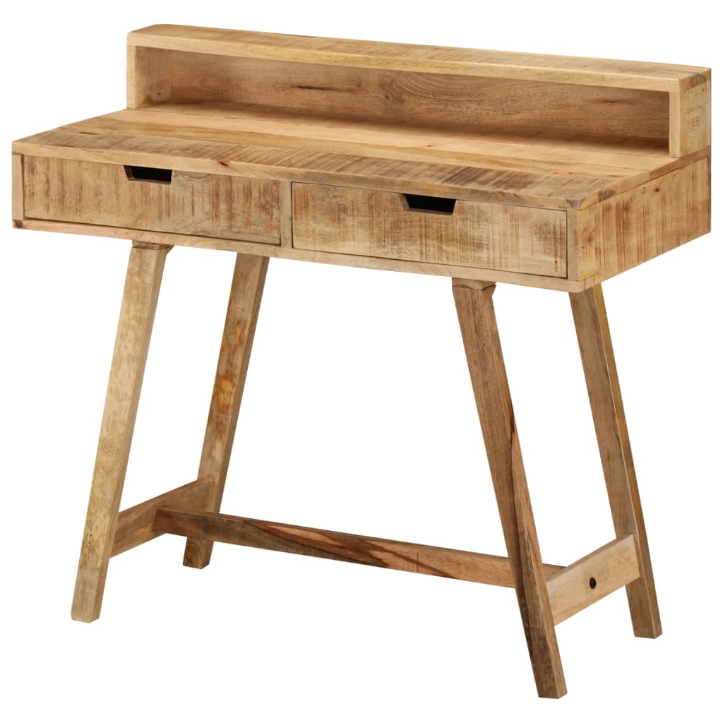 Desk 39.4"x17.7"x35.4" Solid Rough Mango Wood