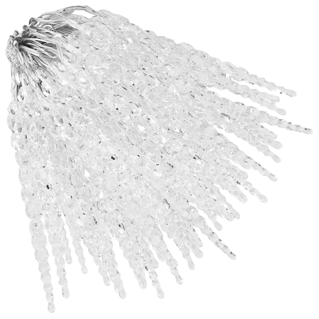 Christmas Icicle Lights 100 pcs Warm White Acrylic