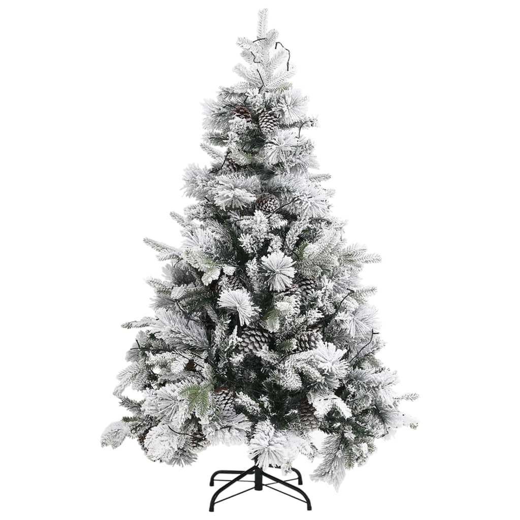 Christmas Tree Green and white PVC, PE, Steel 5 ft