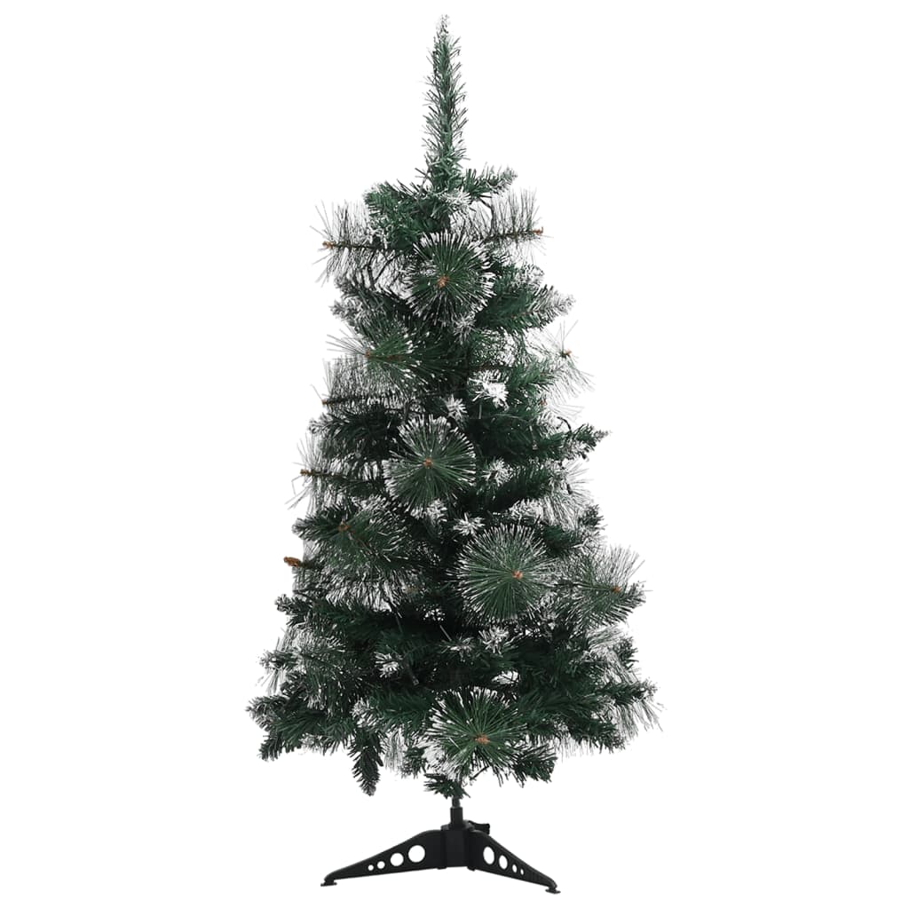 Artificial Christmas Tree Green with flocked white snow PVC, plastic