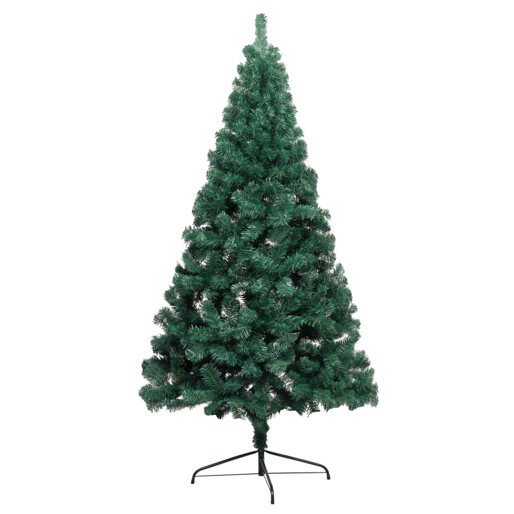 Artificial Half Christmas Tree Green PVC, steel 70.9 in tall