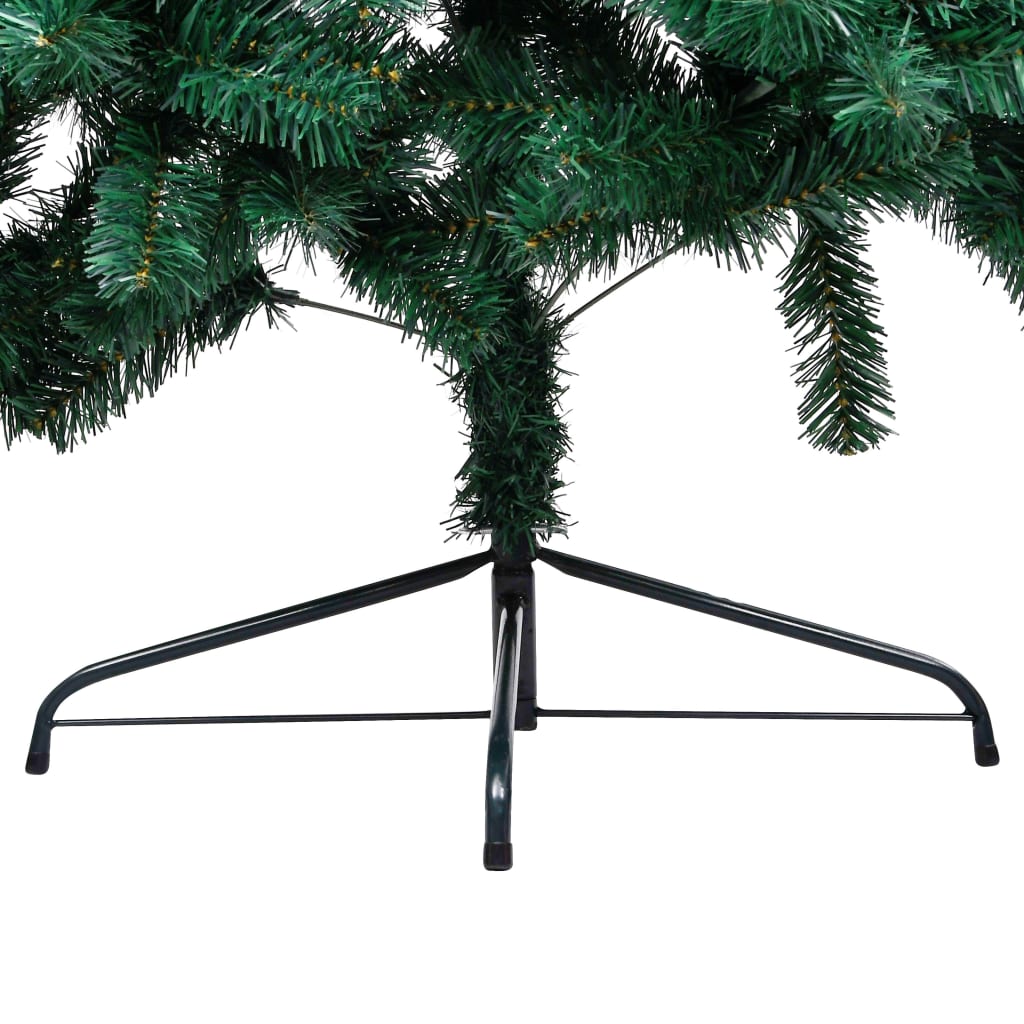 Artificial Half Christmas Tree Green PVC, steel 70.9 in tall