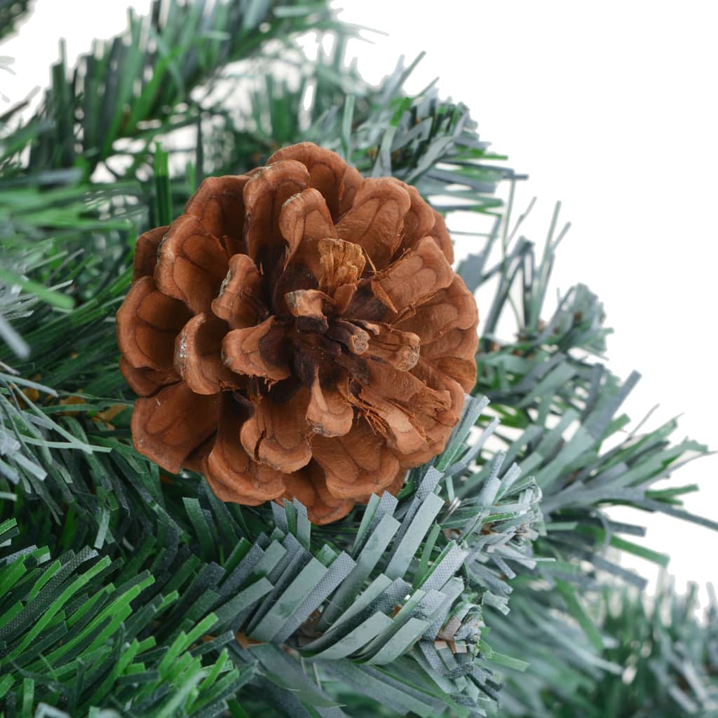 Christmas Tree Green with white tips Plastic and metal Large