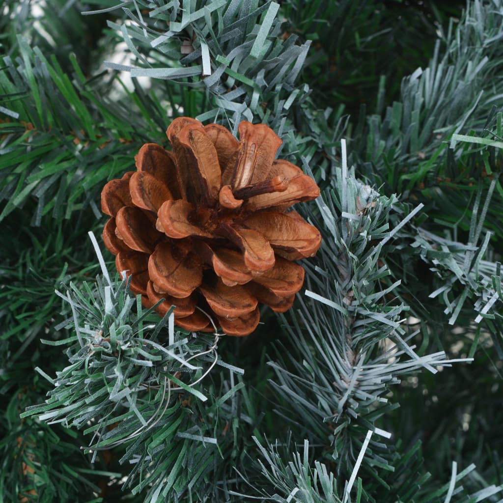 Christmas Tree Green with white tips Plastic and metal Large