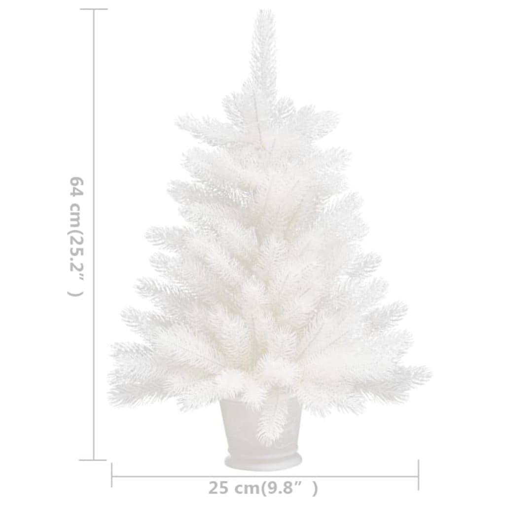 Artificial Pre-lit Christmas Tree White 25.6"