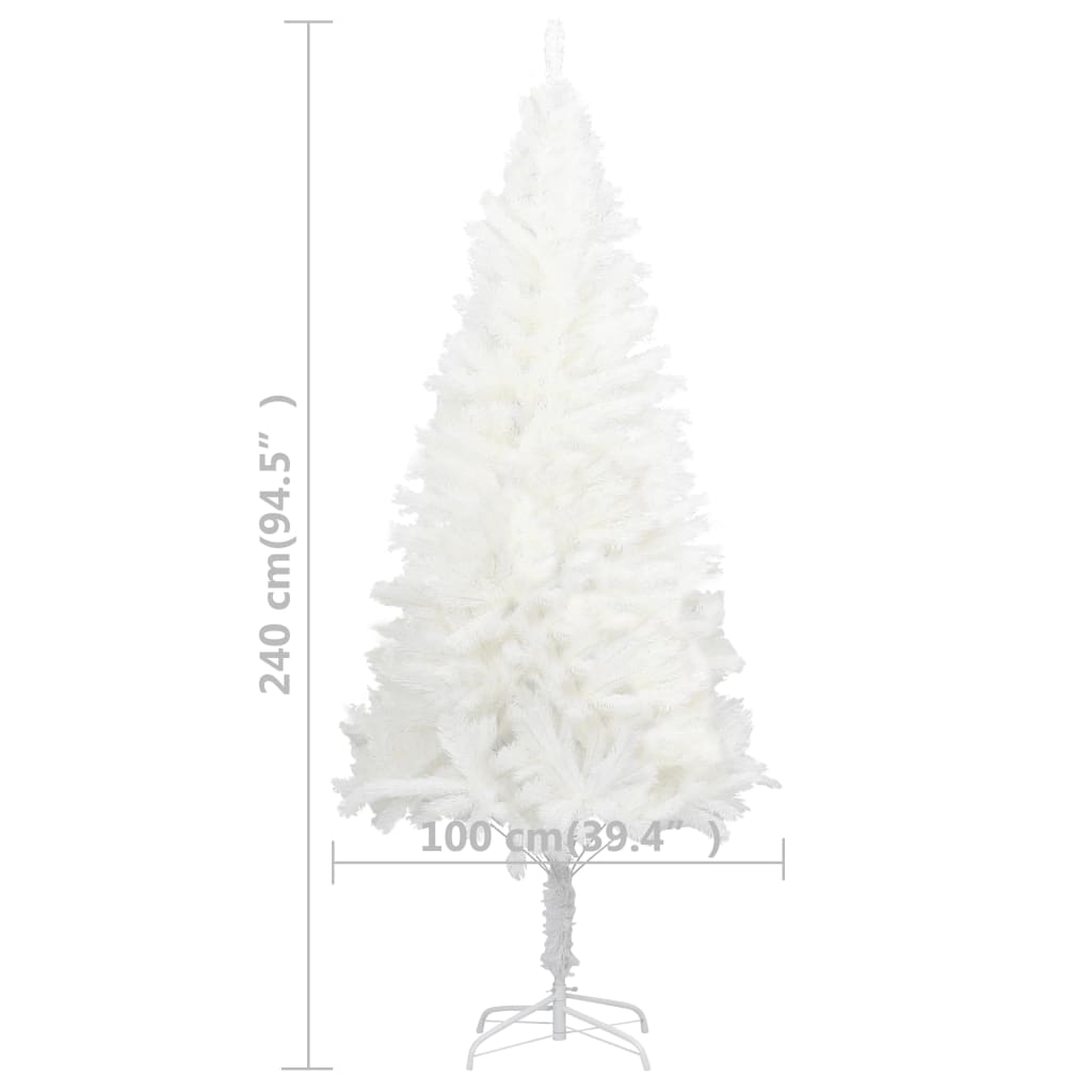 Artificial Pre-lit Christmas Tree White 94.5"