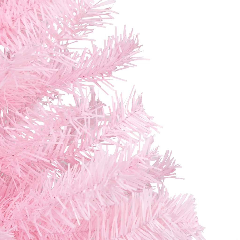 Artificial Christmas Tree Pink PVC, Steel, Plastic