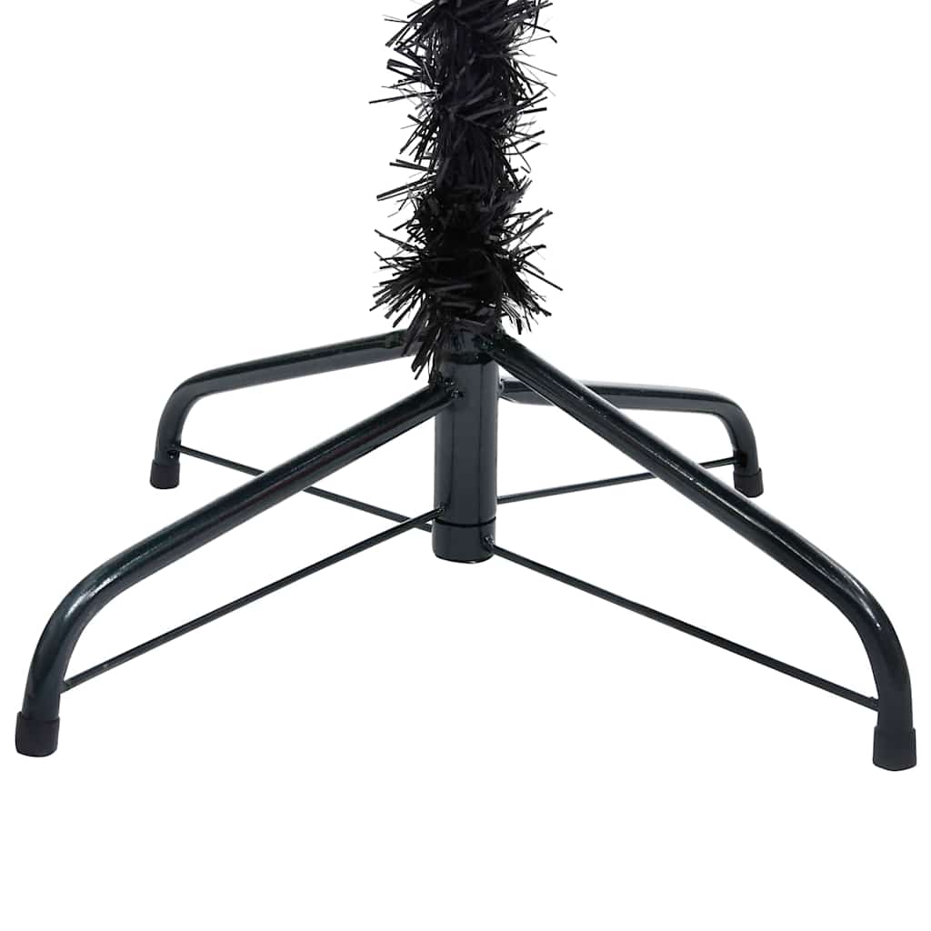 Artificial Pre-lit Christmas Tree with Ball Set Black 82.7" PVC