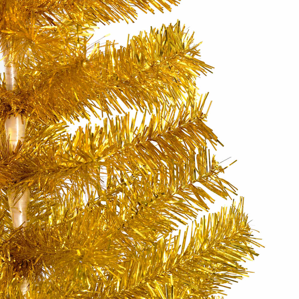 Artificial Pre-lit Christmas Tree with Ball Set Gold 59.1" PET