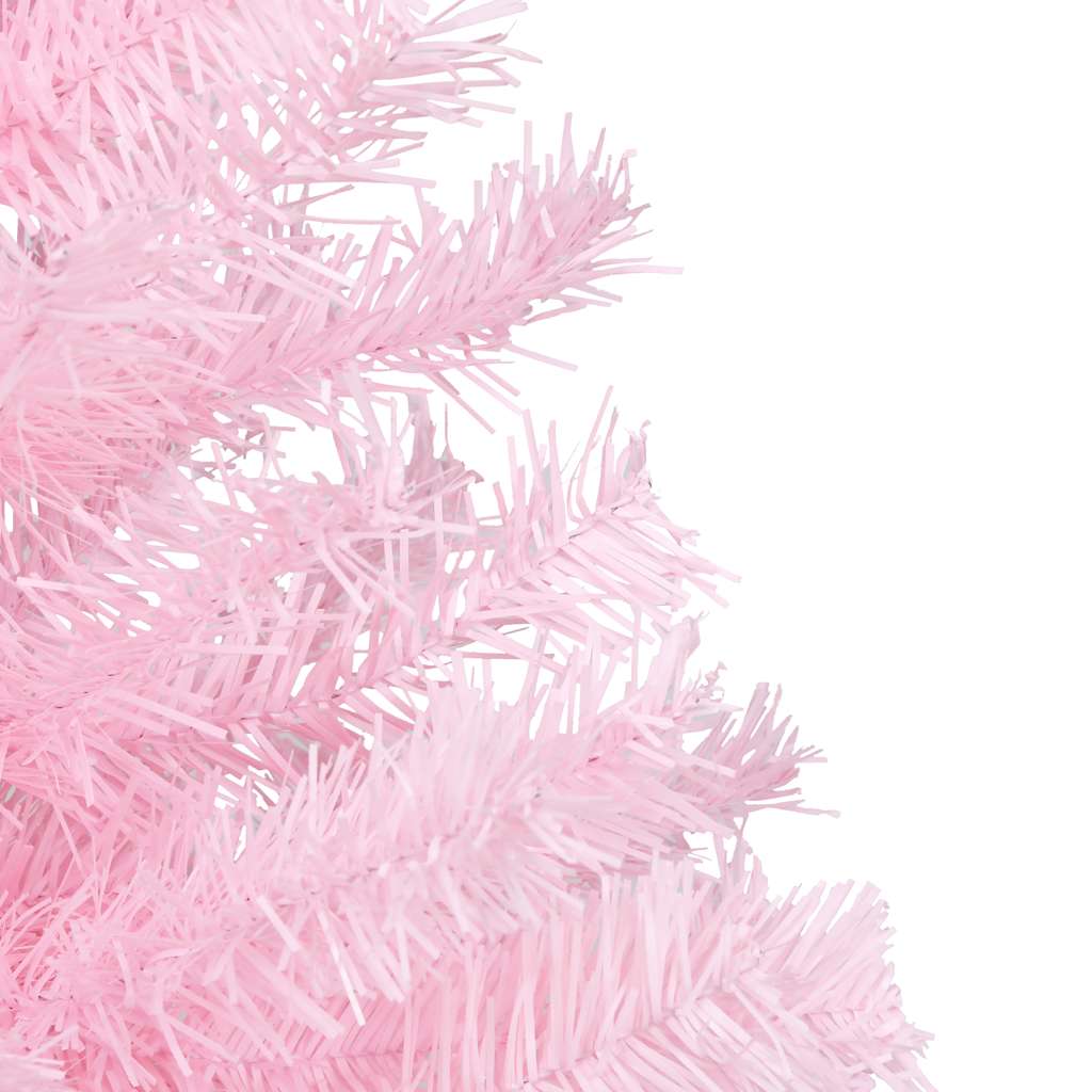 Artificial Pre-lit Christmas Tree with Ball Set Pink 82.7" PVC