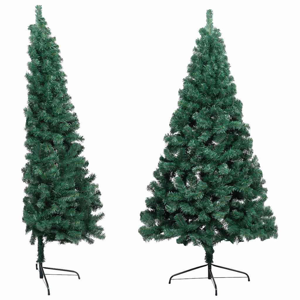 Artificial Half Christmas Tree Green PVC, steel, plastic