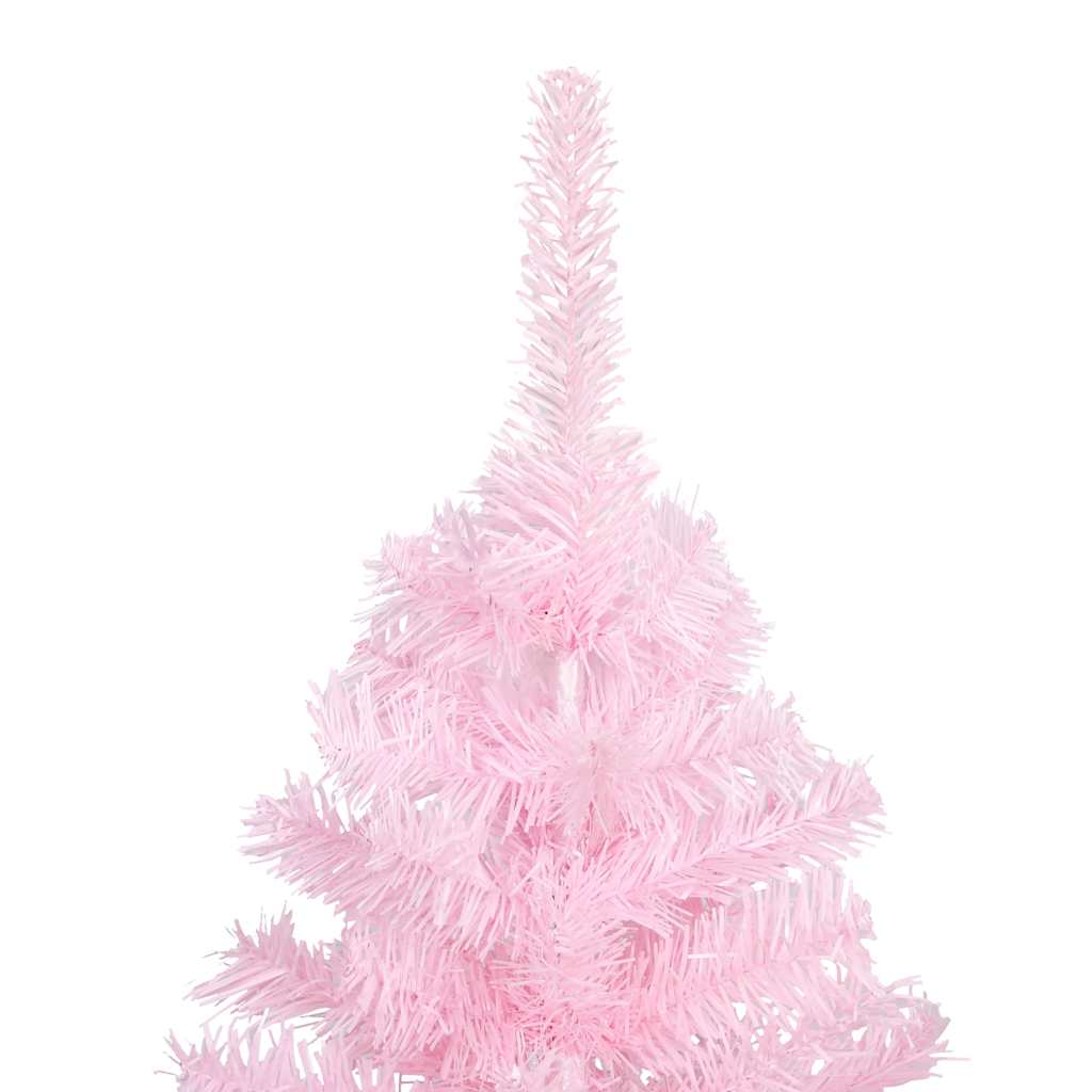 Artificial Christmas Tree Pink PVC Medium Faux Tree Cone-shaped