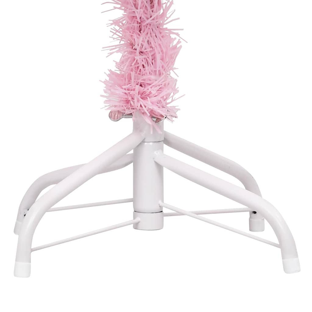 Artificial Christmas Tree Pink PVC Medium Faux Tree Cone-shaped