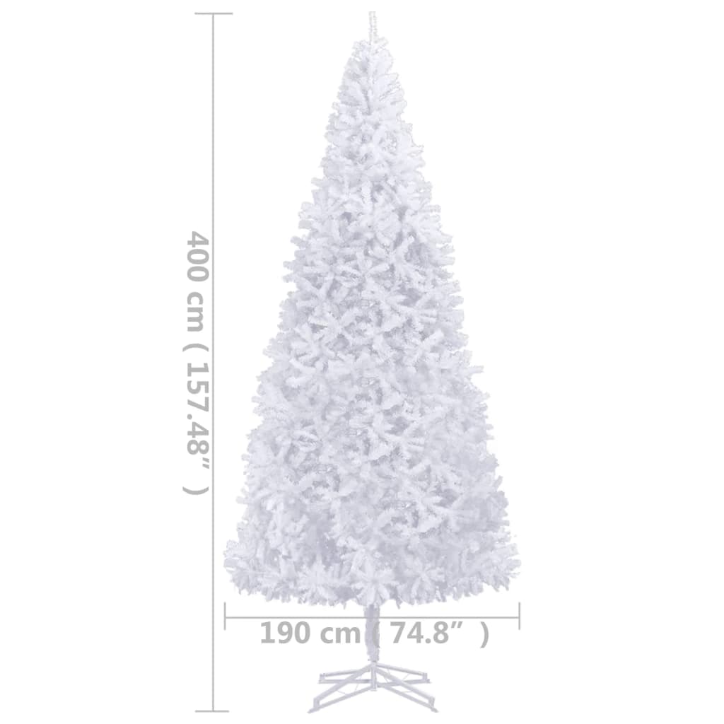 Artificial Pre-lit Christmas Tree 157.5" White