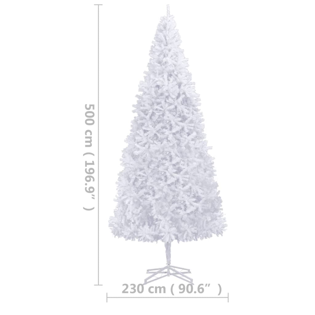 Artificial Pre-lit Christmas Tree 196.9" White