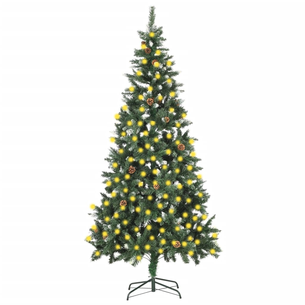 Christmas Tree Green and White PVC Large Ornaments