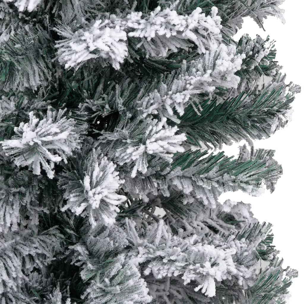 Artificial Christmas Tree Green with white flocked snow PVC, Steel