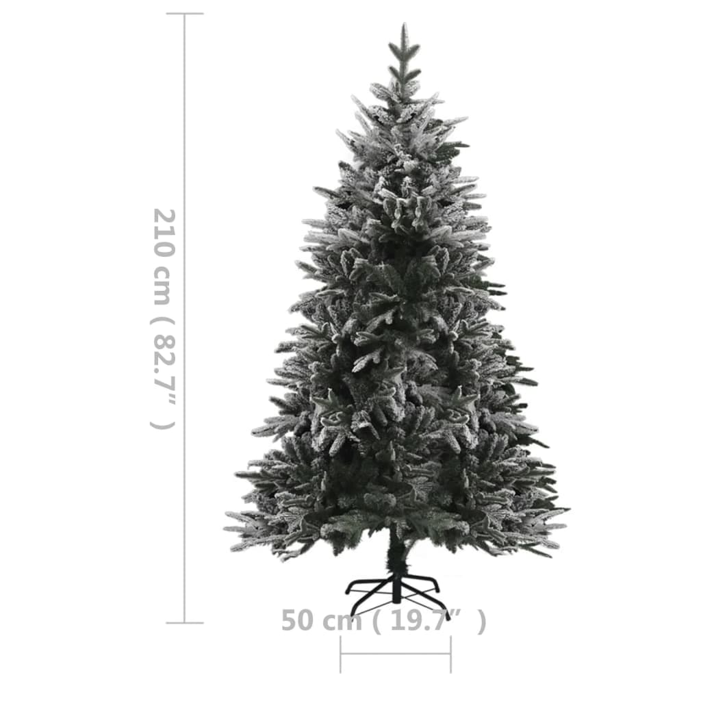 Artificial Christmas Tree Green with flocked white snow