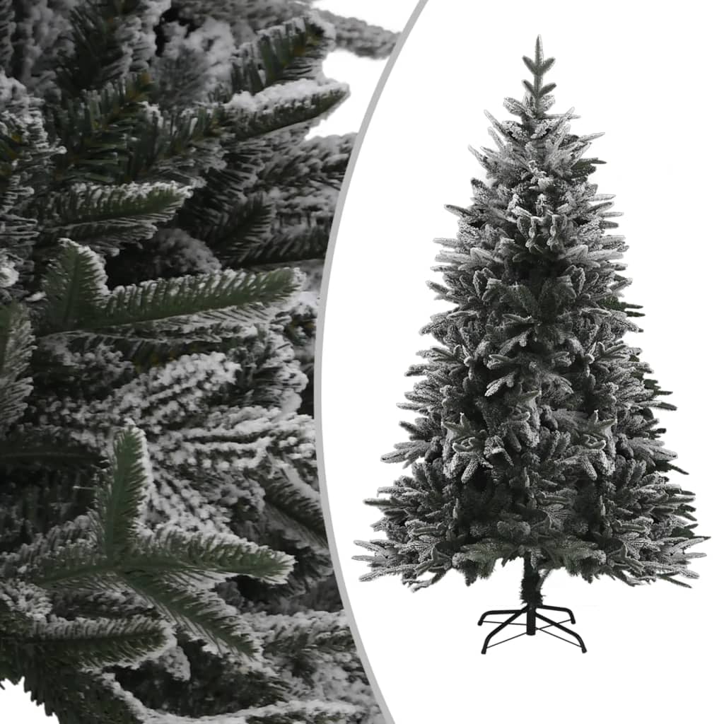 Artificial Christmas Tree Green, White PVC, PE, Steel Large