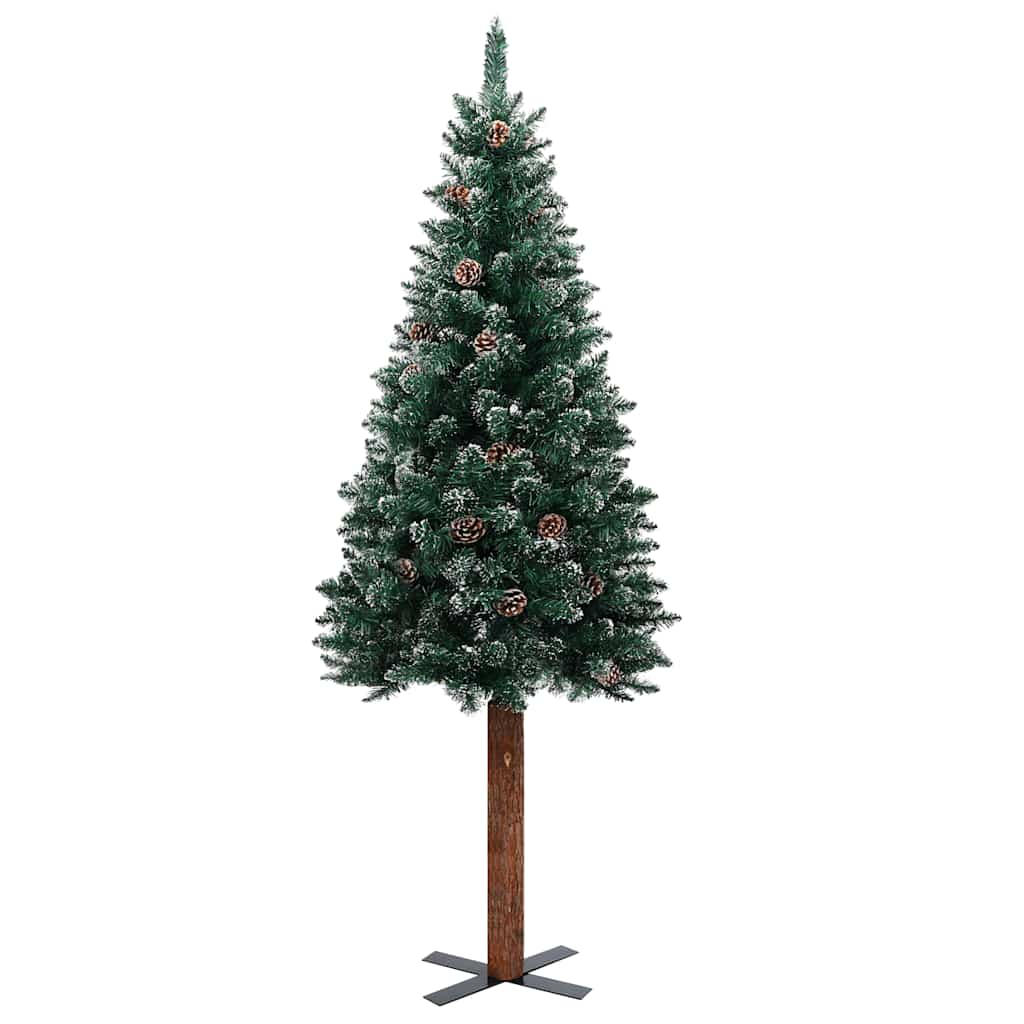 Slim Pre-lit Christmas Tree with Ball Set Green 70.9"