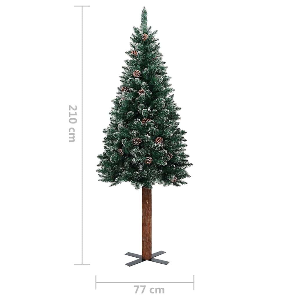 Slim Pre-lit Christmas Tree with Ball Set Green 82.7"