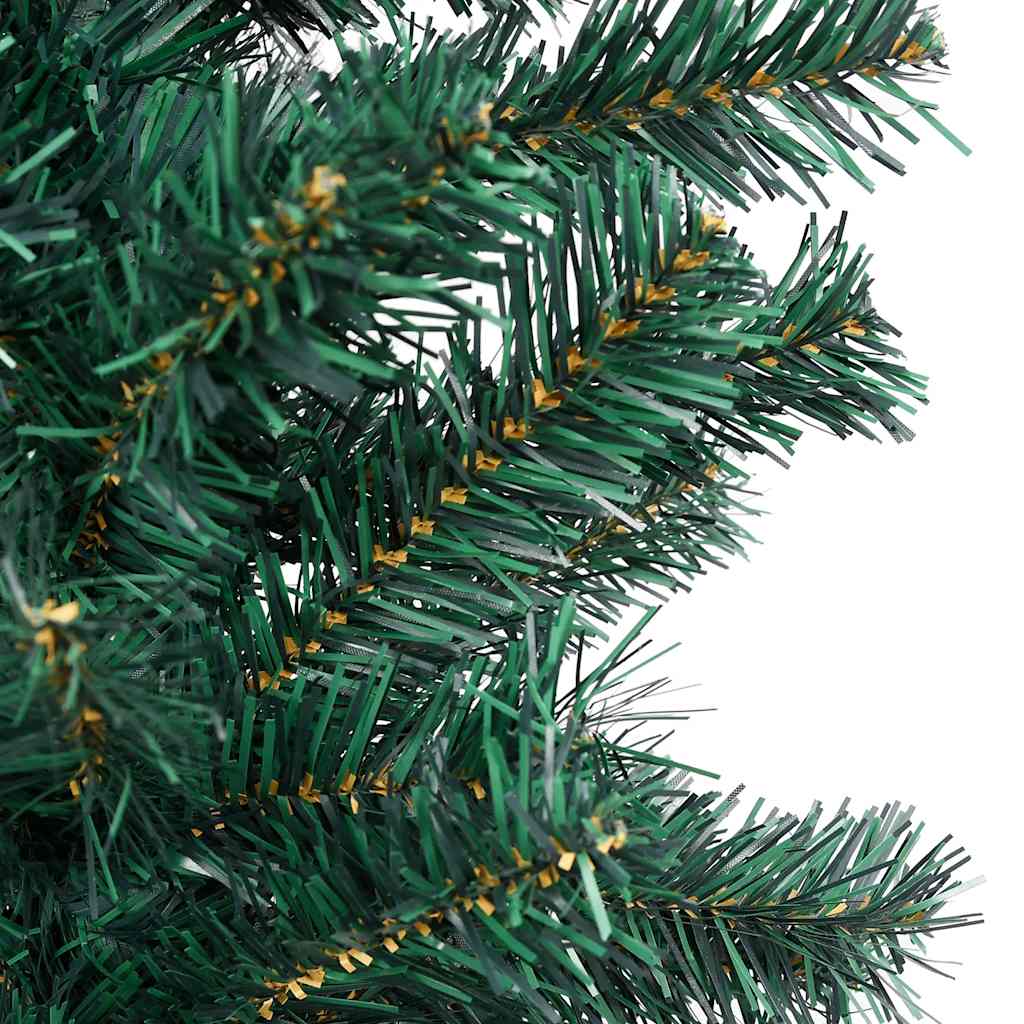 Slim Artificial Pre-lit Christmas Tree with Ball Set Green 94.5"