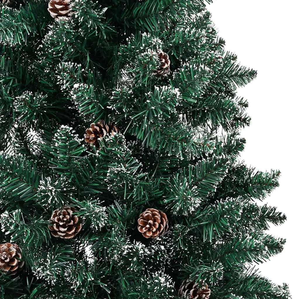 Slim Pre-lit Christmas Tree with Ball Set Green 59.1"