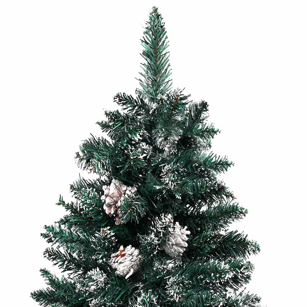 Slim Pre-lit Christmas Tree with Ball Set Green 59.1"