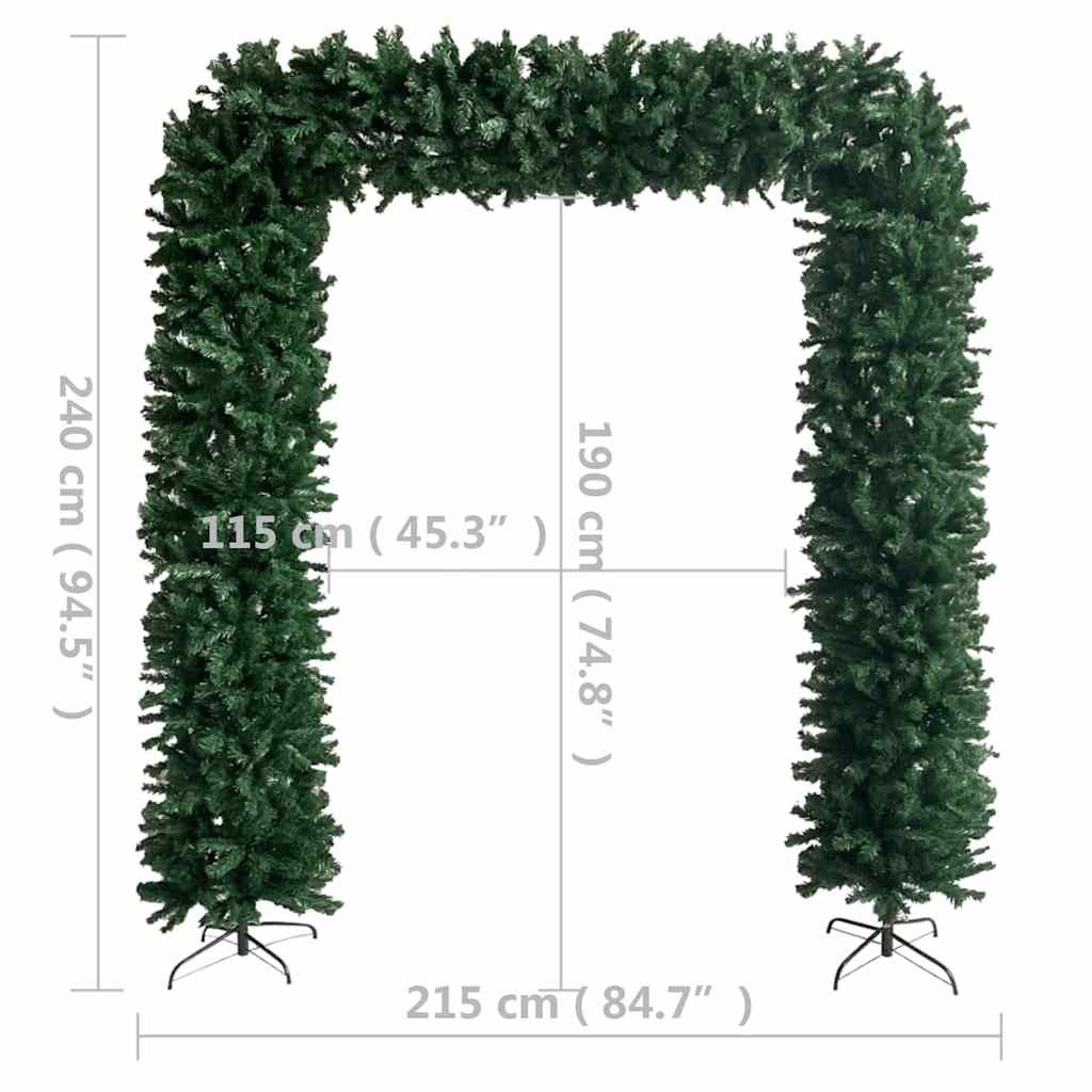 Christmas Tree Arch with LEDs Green 94.5"
