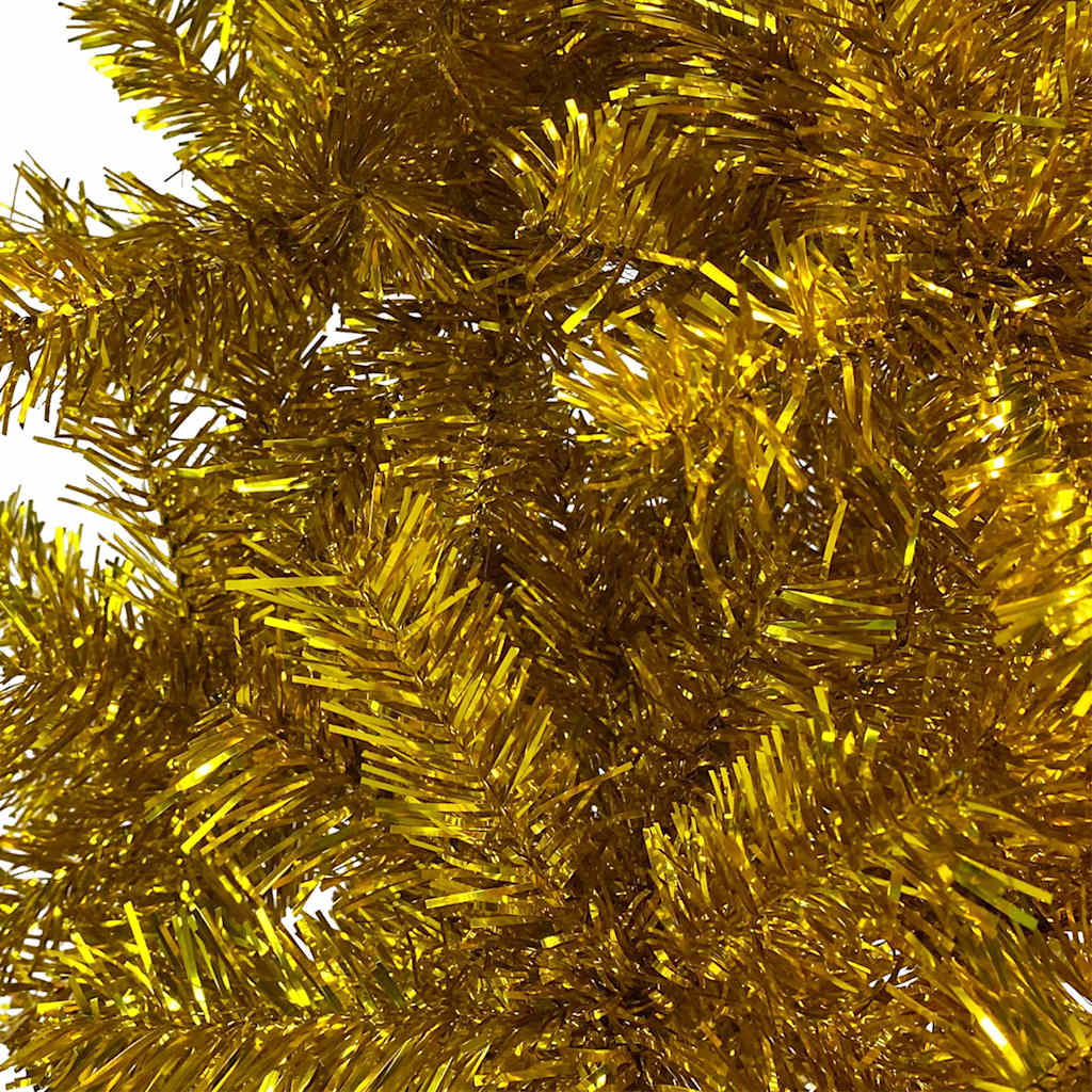 Slim Pre-lit Christmas Tree with Ball Set Gold 59.1"