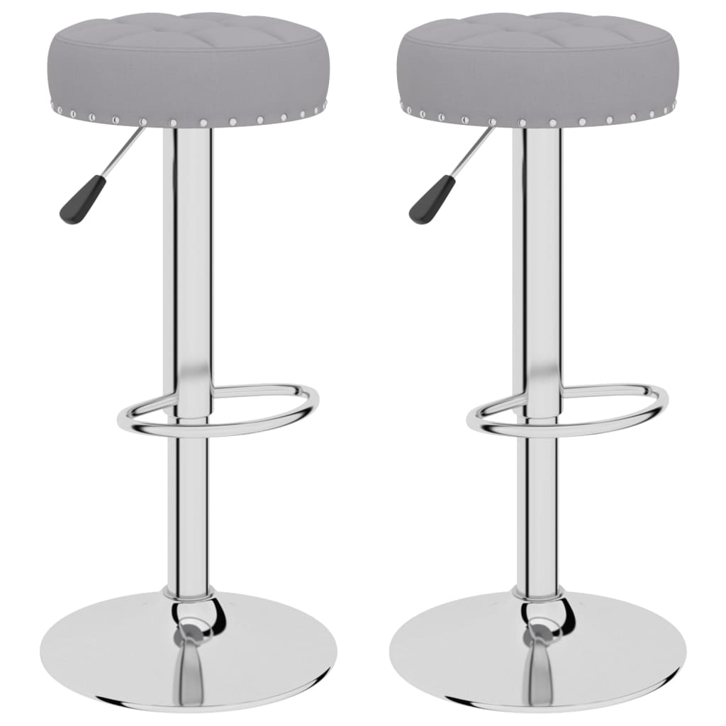 Bar Stool Set of 2 Grey