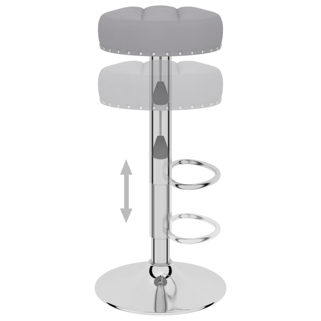 Bar Stool Set of 2 Grey