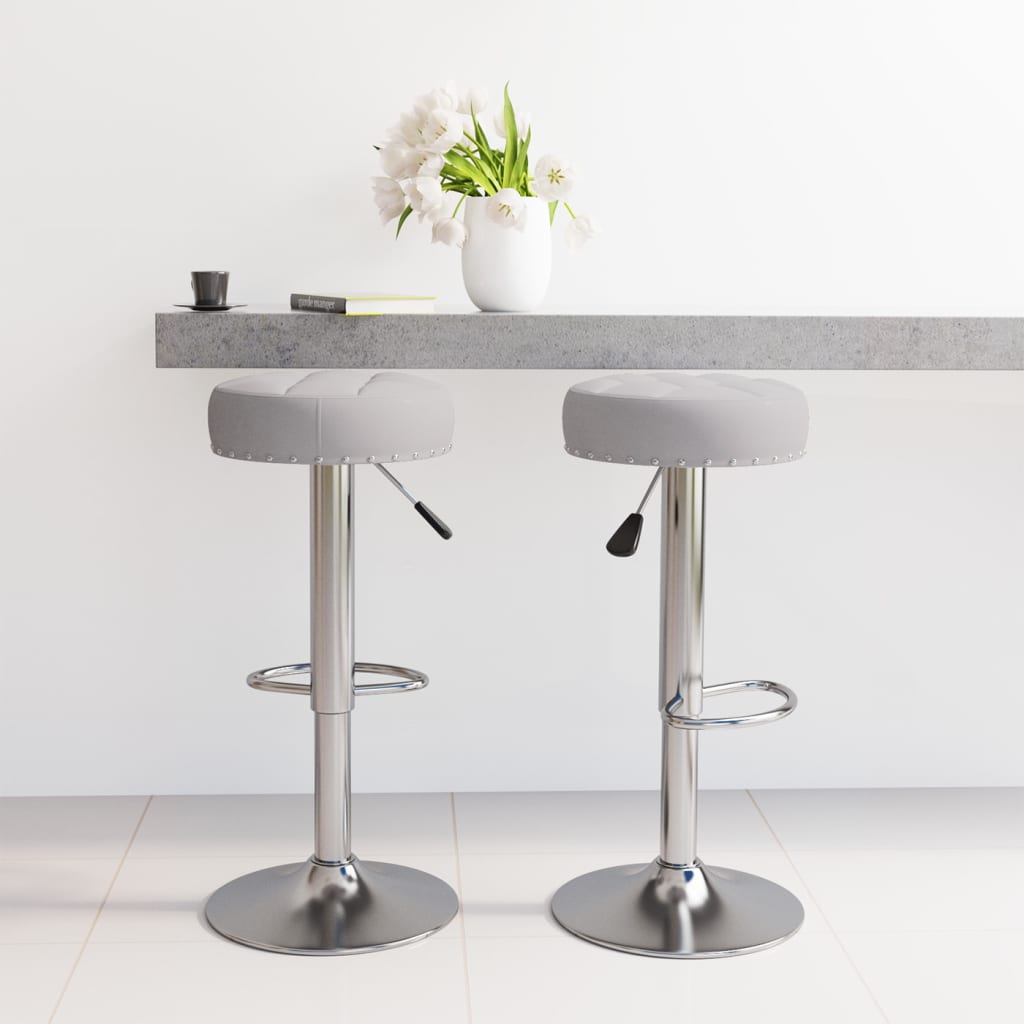 Bar Stool Set of 2 Grey