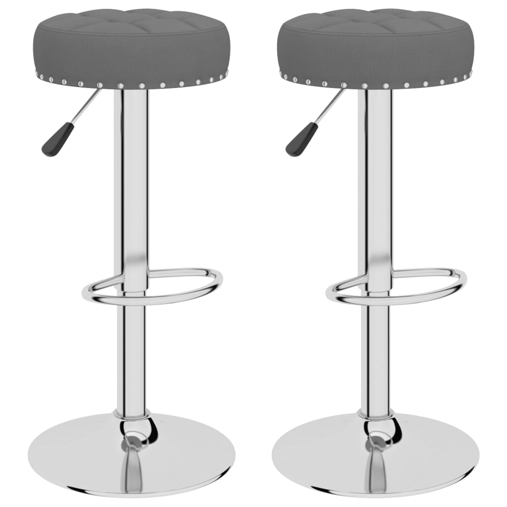 Bar Stool Set of 2 Dark grey