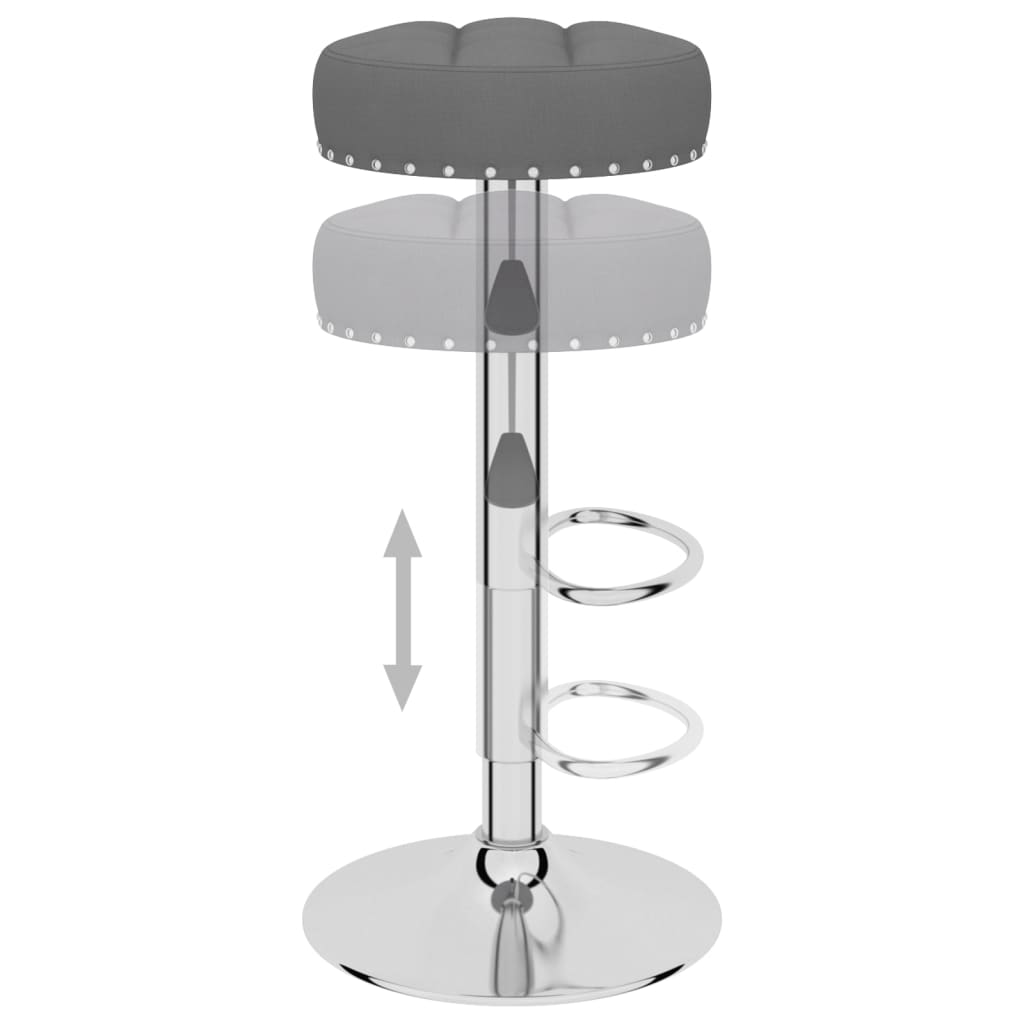 Bar Stool Set of 2 Dark grey