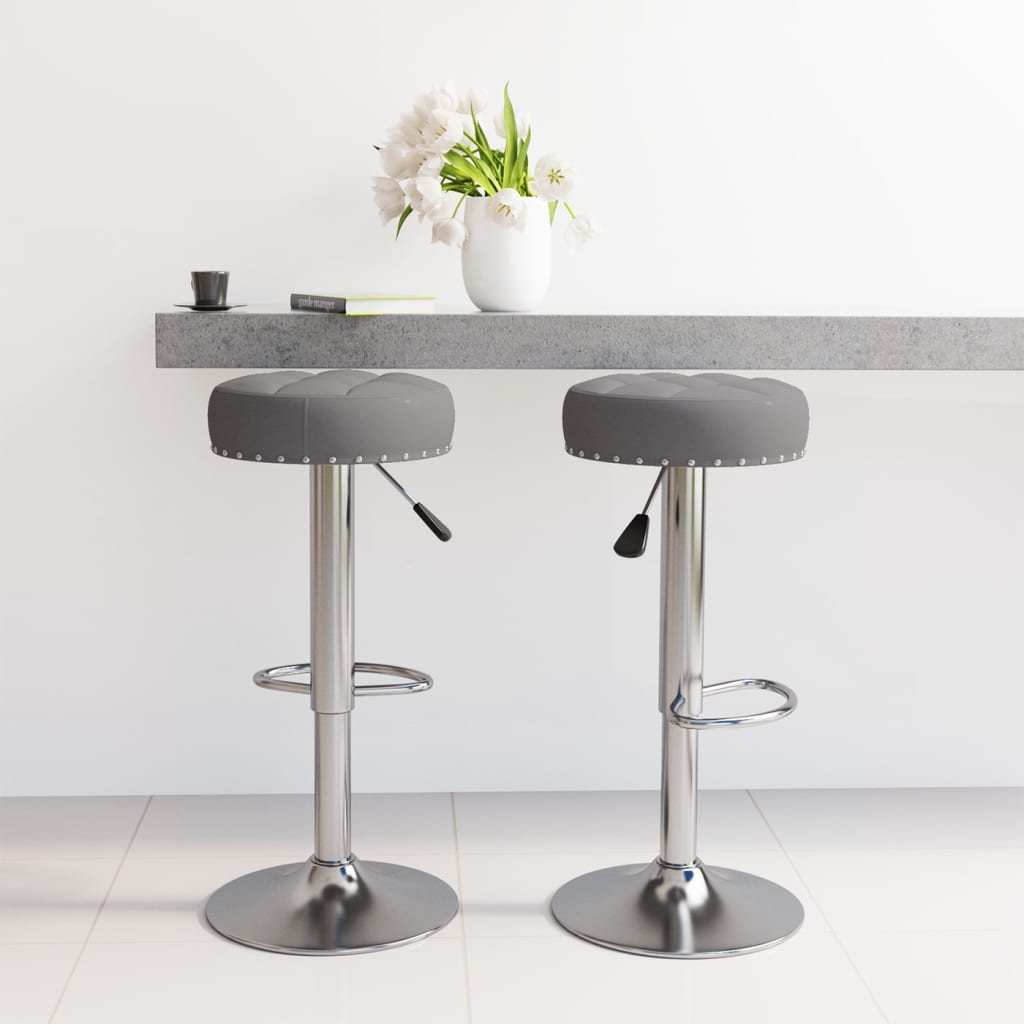 Bar Stool Set of 2 Dark grey