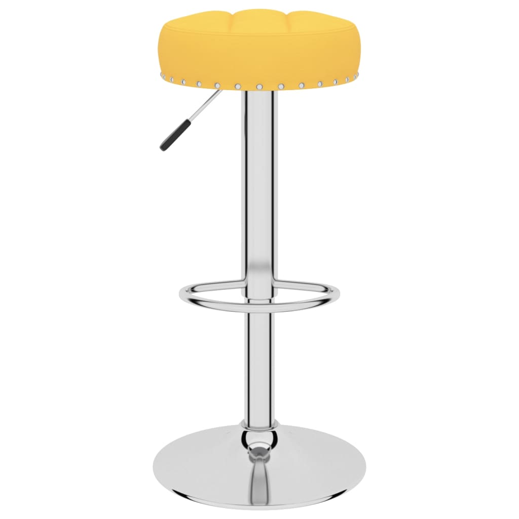 Bar Stool Set of 2 Mustard Yellow