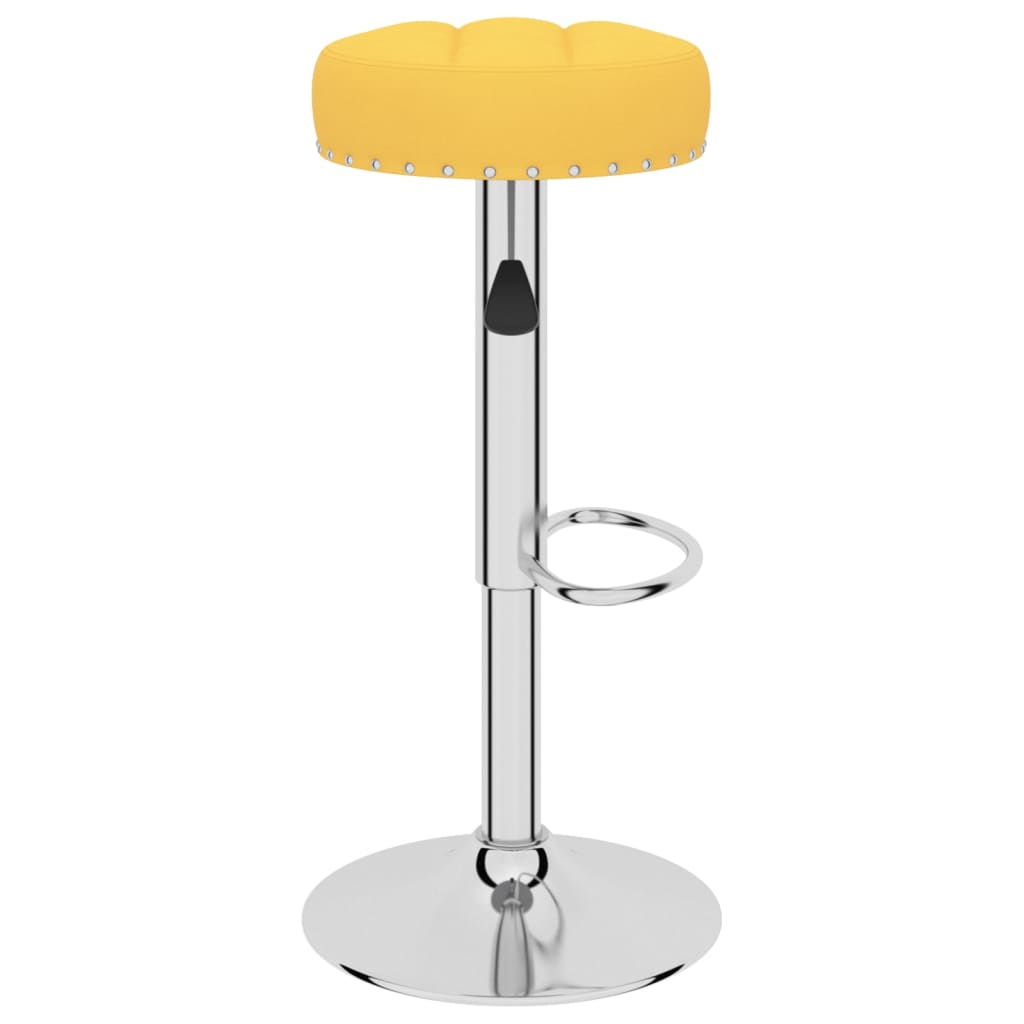 Bar Stool Set of 2 Mustard Yellow