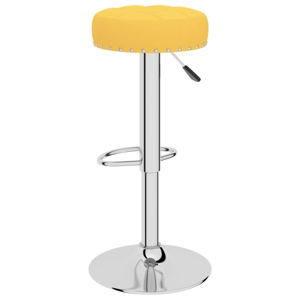 Bar Stool Set of 2 Mustard Yellow