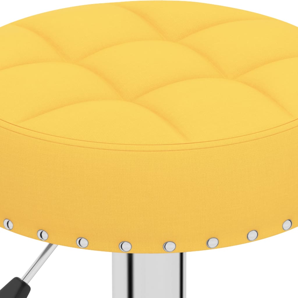 Bar Stool Set of 2 Mustard Yellow