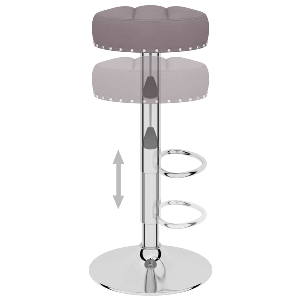 Bar Stool Set of 2 Taupe